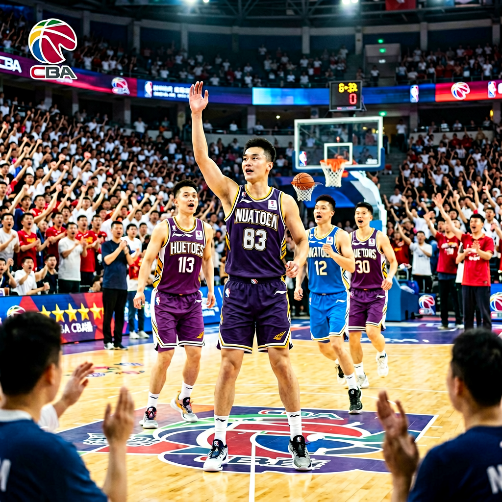 CBA中国篮球职业联赛比赛现场，球迷热情观赛
